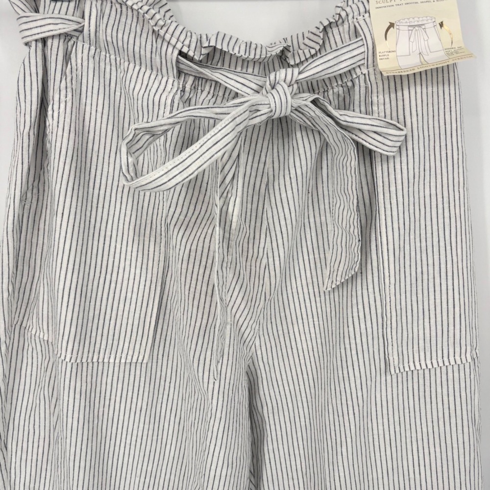 Angels Forever Young Everbreeze Sculpt Paperbag Pants Striped Santorini 1X NEW
